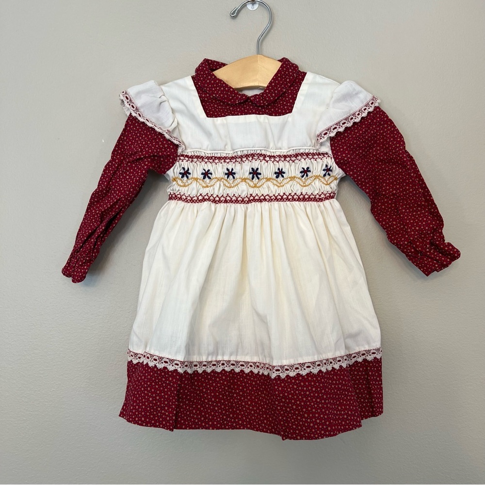 Vintage hand smocked Polly flinders dress